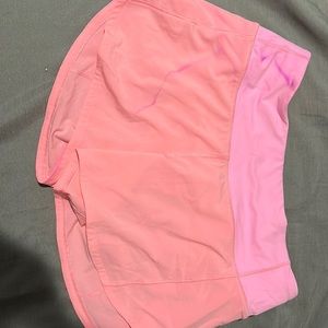 Neon pink lululemon speed up short size 6